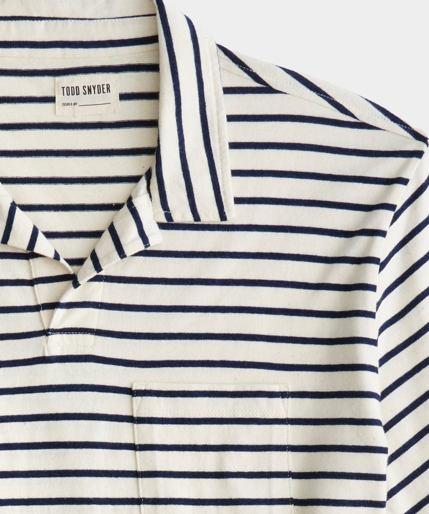Japanese Nautical Stripe Polo in White