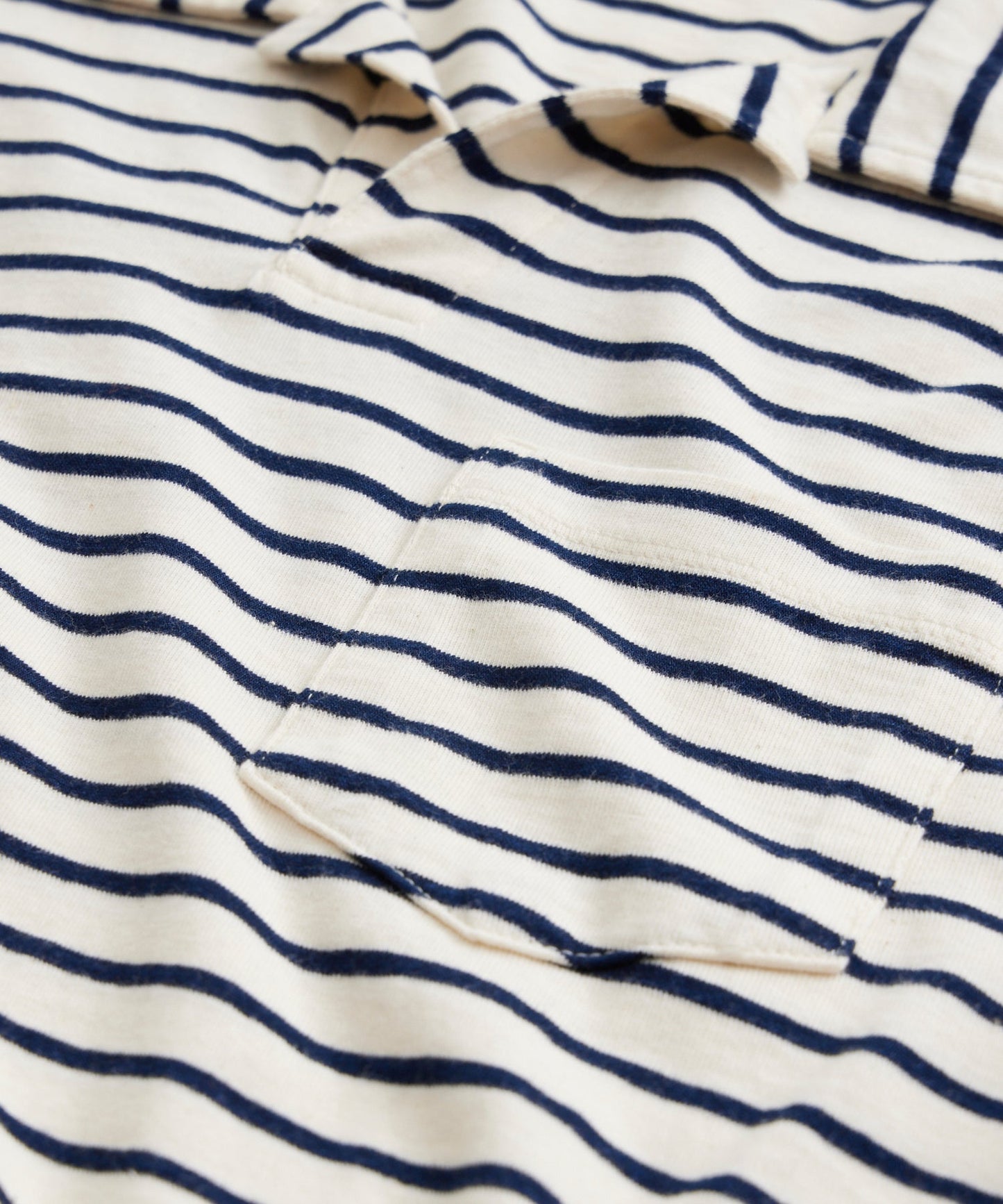 Japanese Nautical Stripe Polo in White