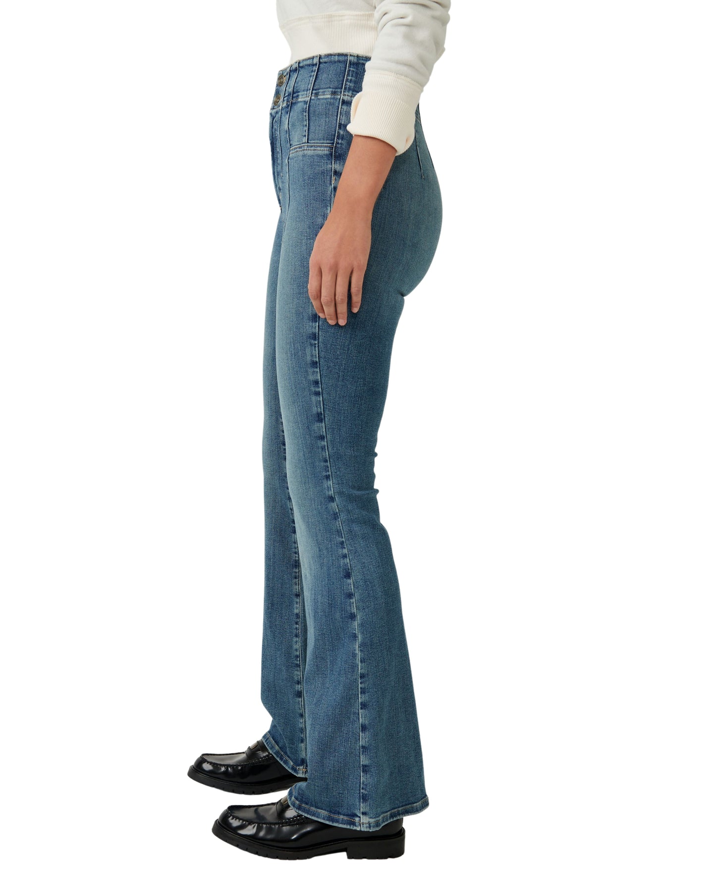 Jayde Flare Jeans in Blue Sea