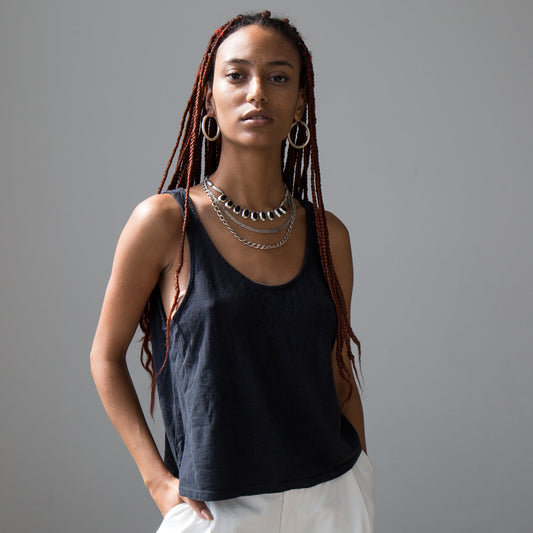Jungmaven Black Cropped Tank