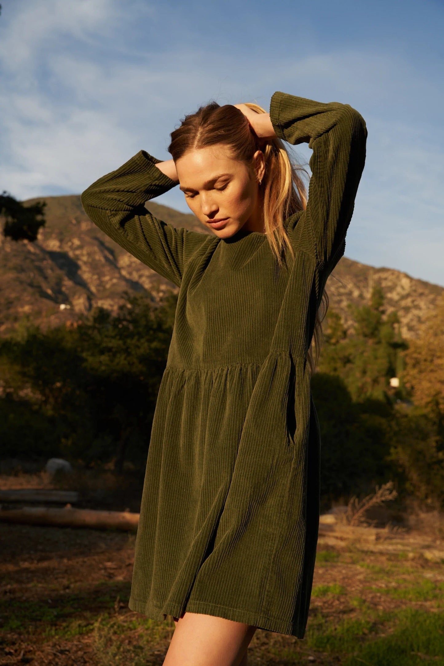 Laurel Corduroy Dress Dresses LA Relaxed M Cedar