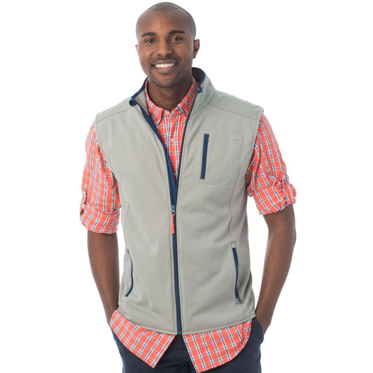 Tide To Trail Performance Vest in Steel by Southern Tide