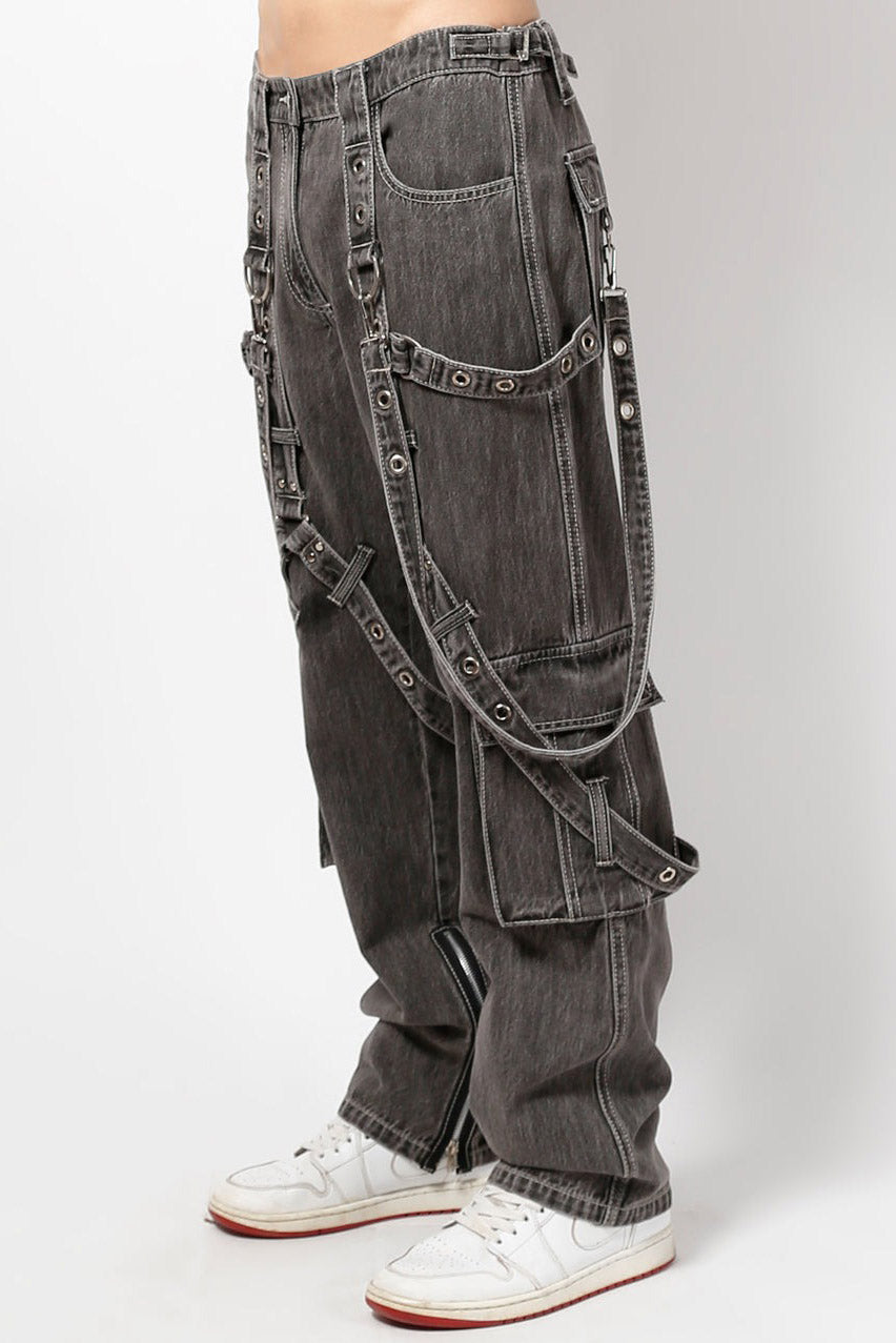 Tripp NYC Harness Pants [BLACK DENIM]