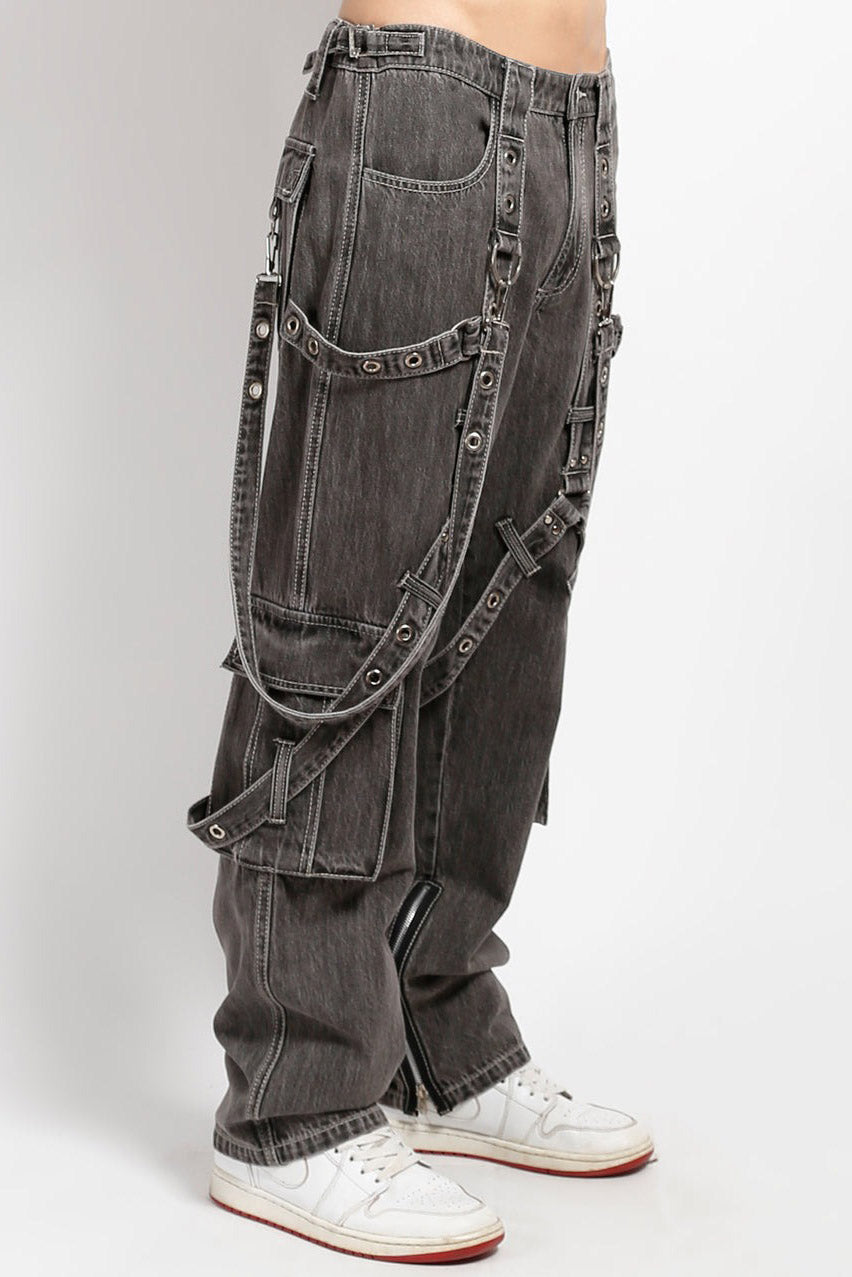 Tripp NYC Harness Pants [BLACK DENIM]