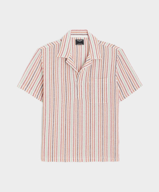 Multi-Stripe Polo in Tuscan Terracotta