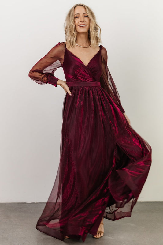 Octavia Shimmer Gown | Mulberry - Baltic Born