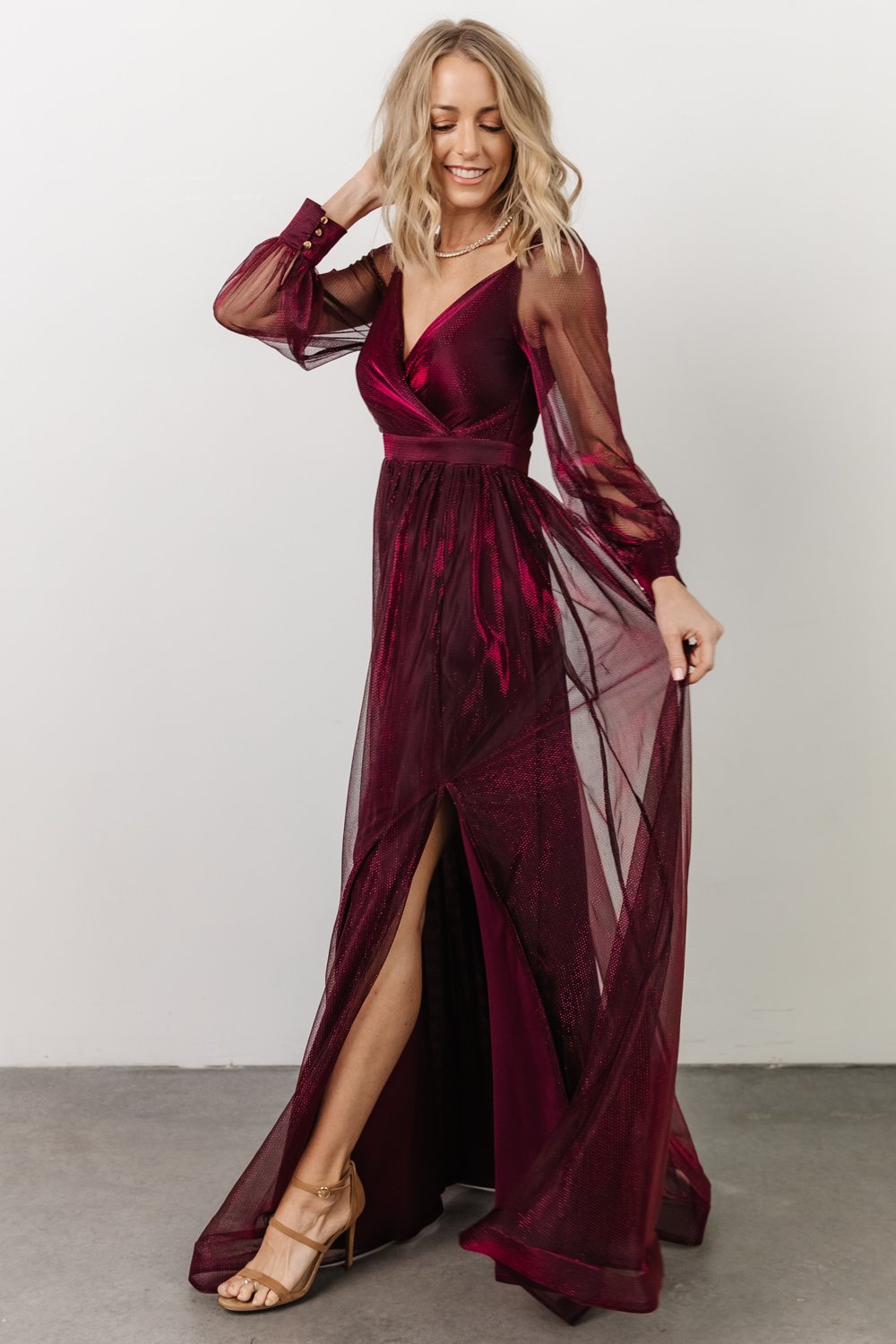 Octavia Shimmer Gown | Mulberry - Baltic Born