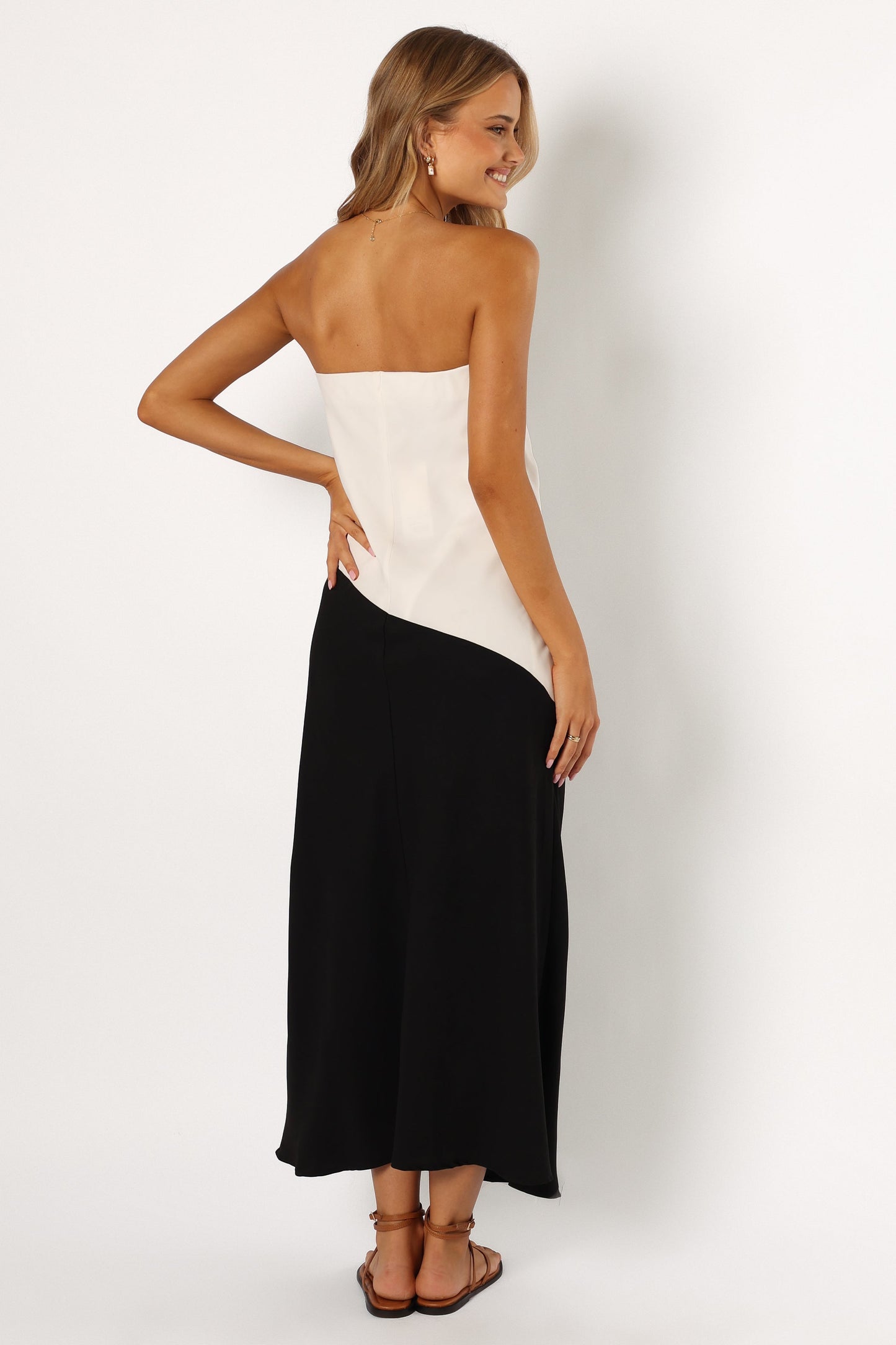 Joanna Maxi Dress - White Black