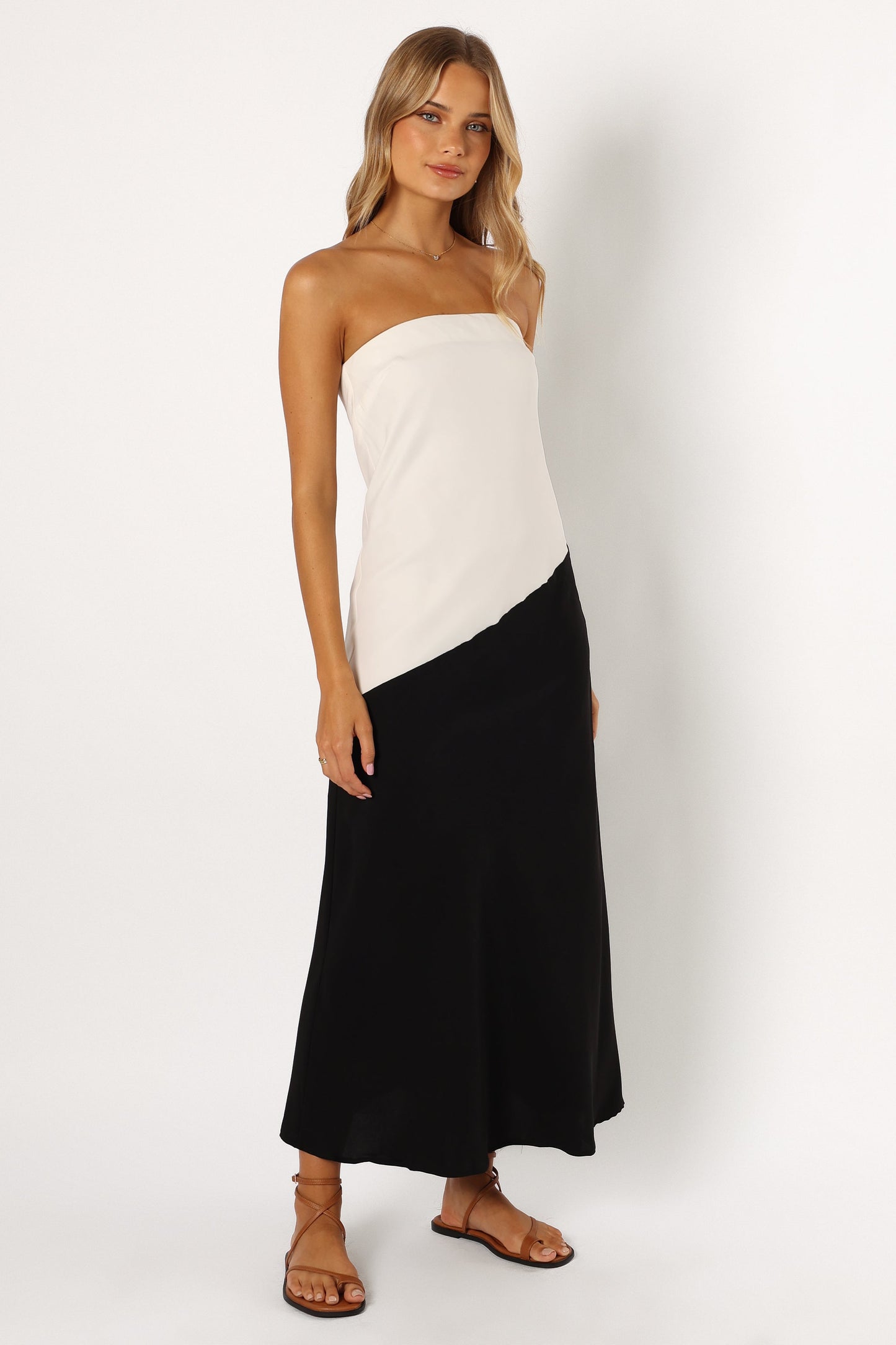 Joanna Maxi Dress - White Black