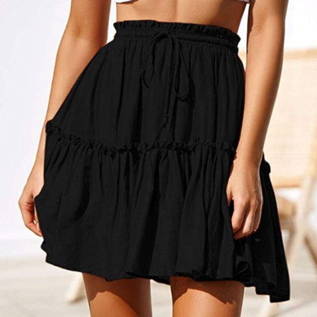 Summer Short Skirts Vintage Ruffled Mini Skirt