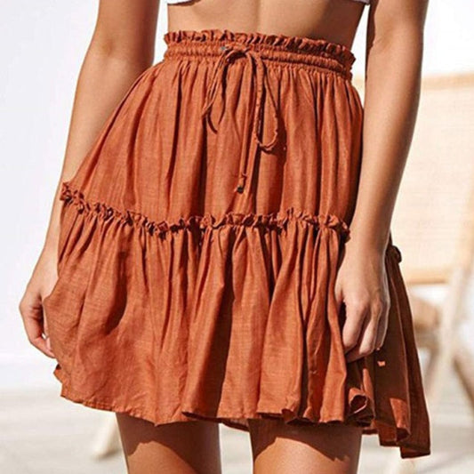 Summer Short Skirts Vintage Ruffled Mini Skirt