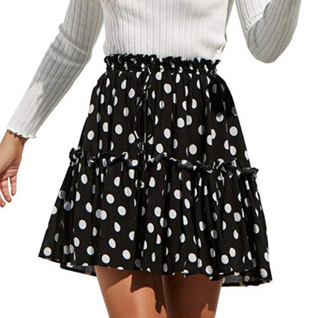 Summer Short Skirts Vintage Ruffled Mini Skirt