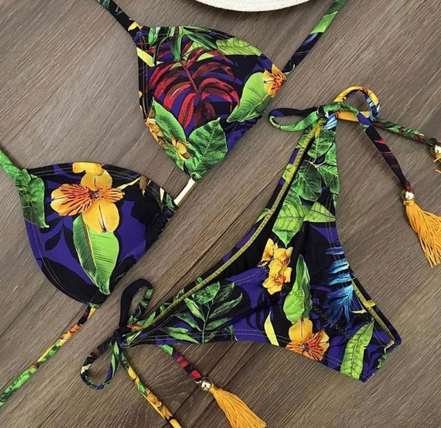 Bandeau Striped Vintage Bikini