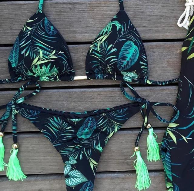 Bandeau Striped Vintage Bikini