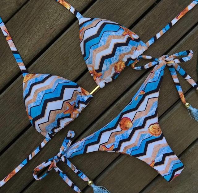 Bandeau Striped Vintage Bikini