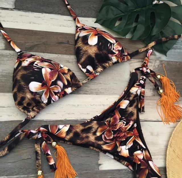 Bandeau Striped Vintage Bikini