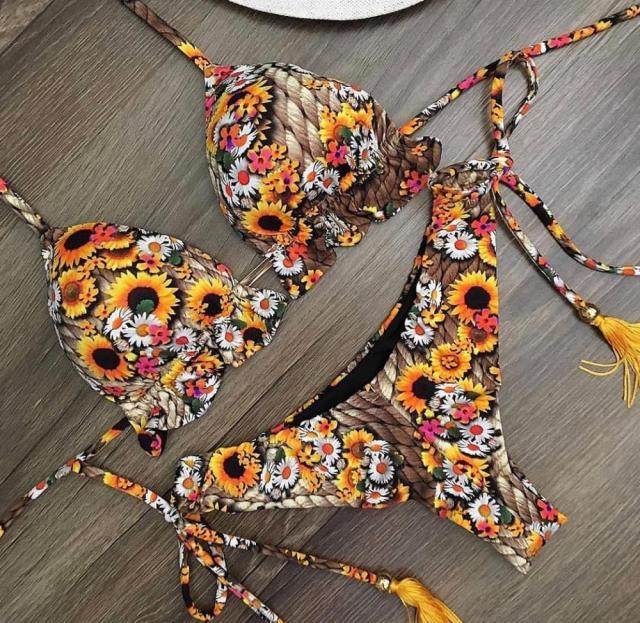 Bandeau Striped Vintage Bikini