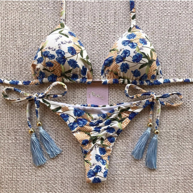 Bandeau Striped Vintage Bikini