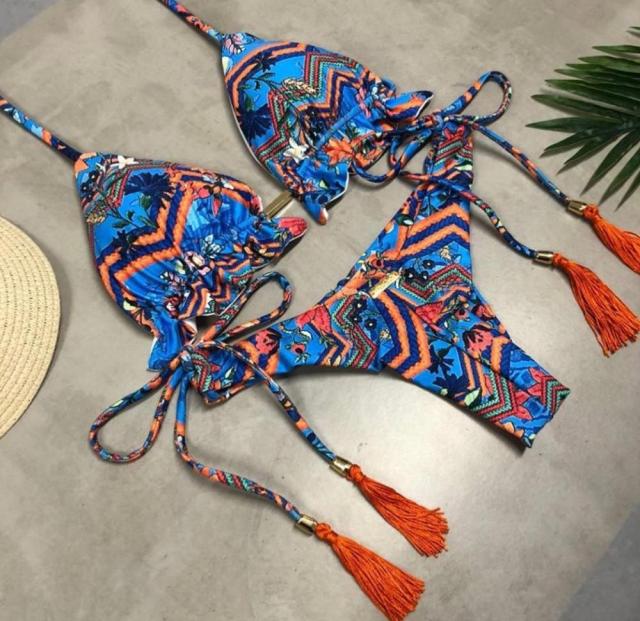 Bandeau Striped Vintage Bikini
