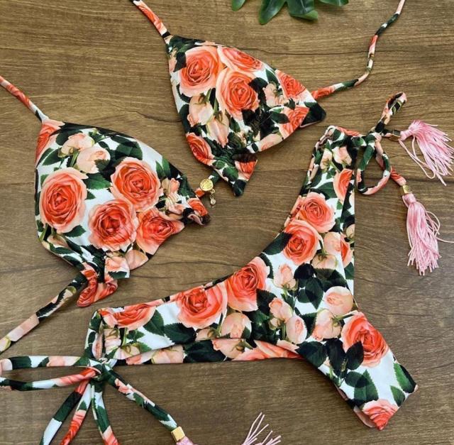Bandeau Striped Vintage Bikini