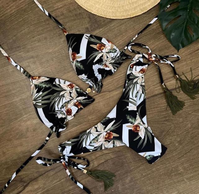Bandeau Striped Vintage Bikini