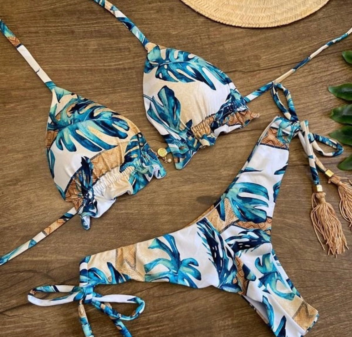 Bandeau Striped Vintage Bikini