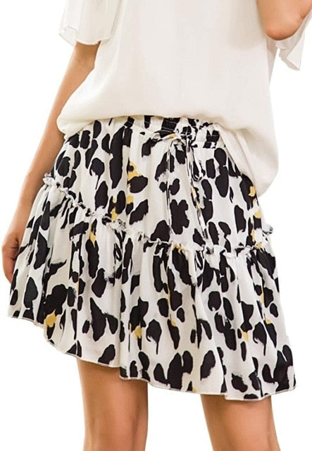 Summer Short Skirts Vintage Ruffled Mini Skirt