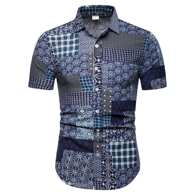 African Ethnic Print Hawaiian Shirts