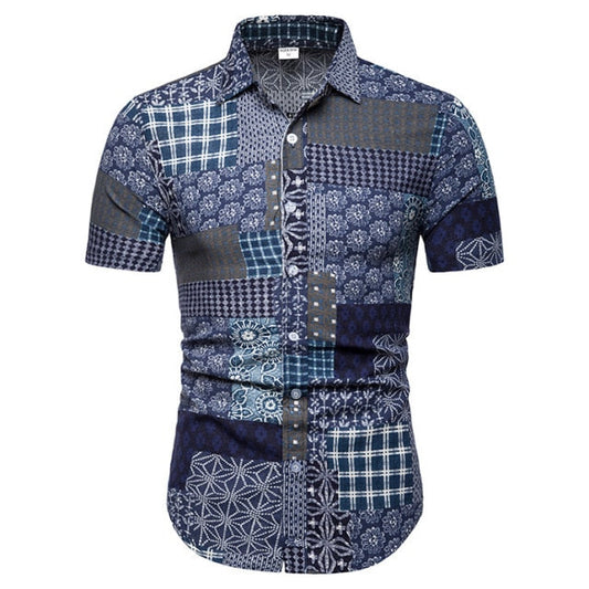 African Ethnic Print Hawaiian Shirts