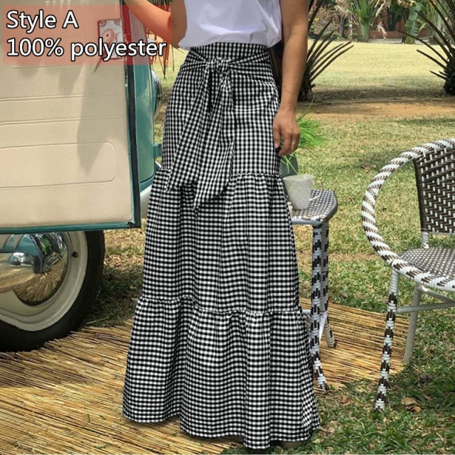 Bohemian Floral High-Waisted Maxi Skirt