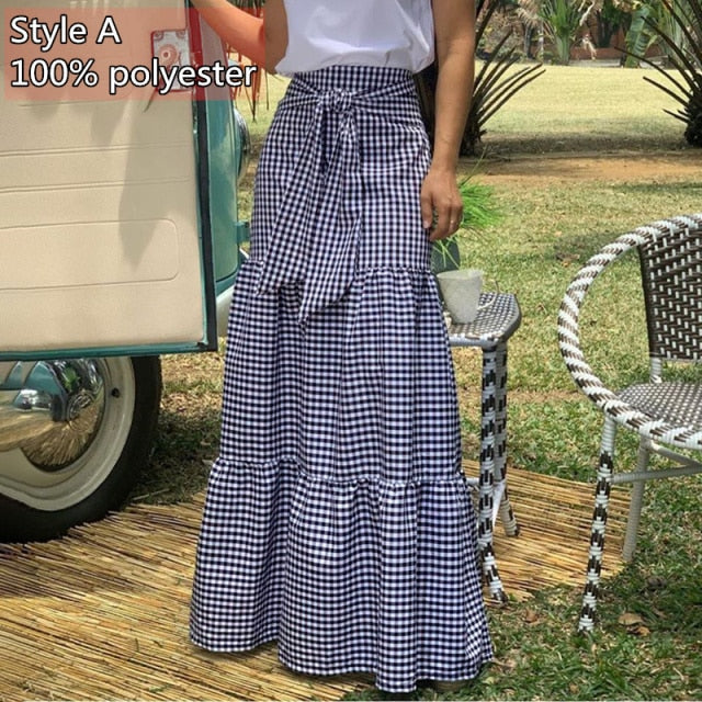 Bohemian Floral High-Waisted Maxi Skirt