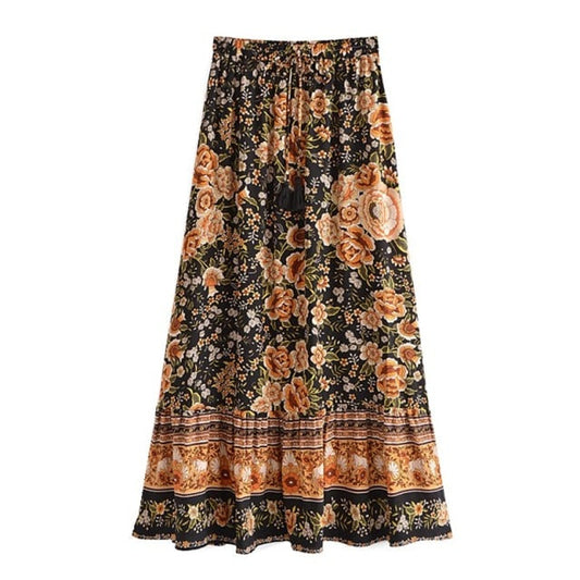 Floral Print Long Skirt
