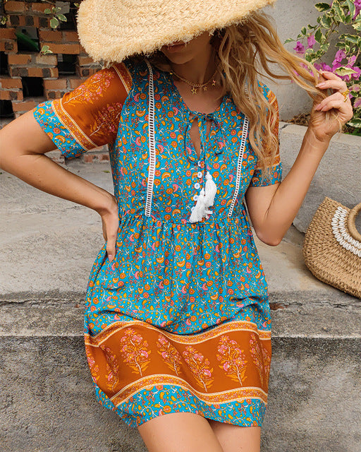 V-neck Summer Dress - Ishka