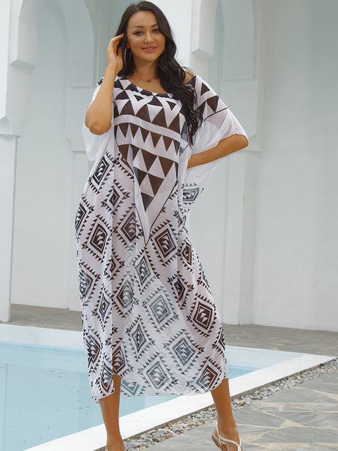 Chiffon Plus Size Bikini Cover Up Maxi Dress