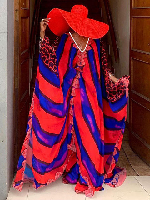 Chiffon Plus Size Bikini Cover Up Maxi Dress