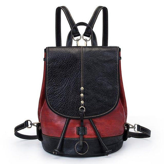 Retro Leather Cowhide Backpack