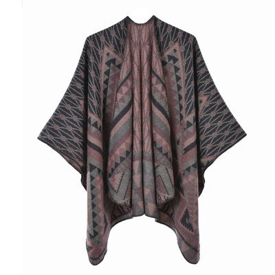 Vintage Poncho Split Scarf