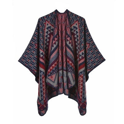 Vintage Poncho Split Scarf