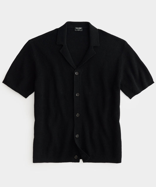 Recycled Cotton Cabana Polo in Black