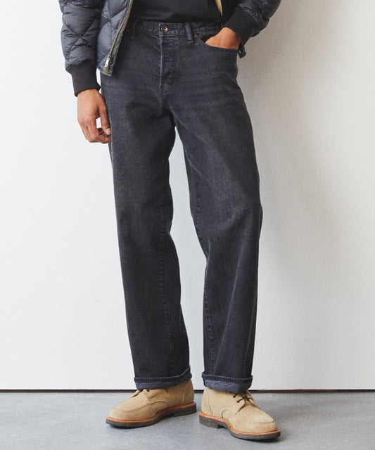 Relaxed Selvedge in Black Wash