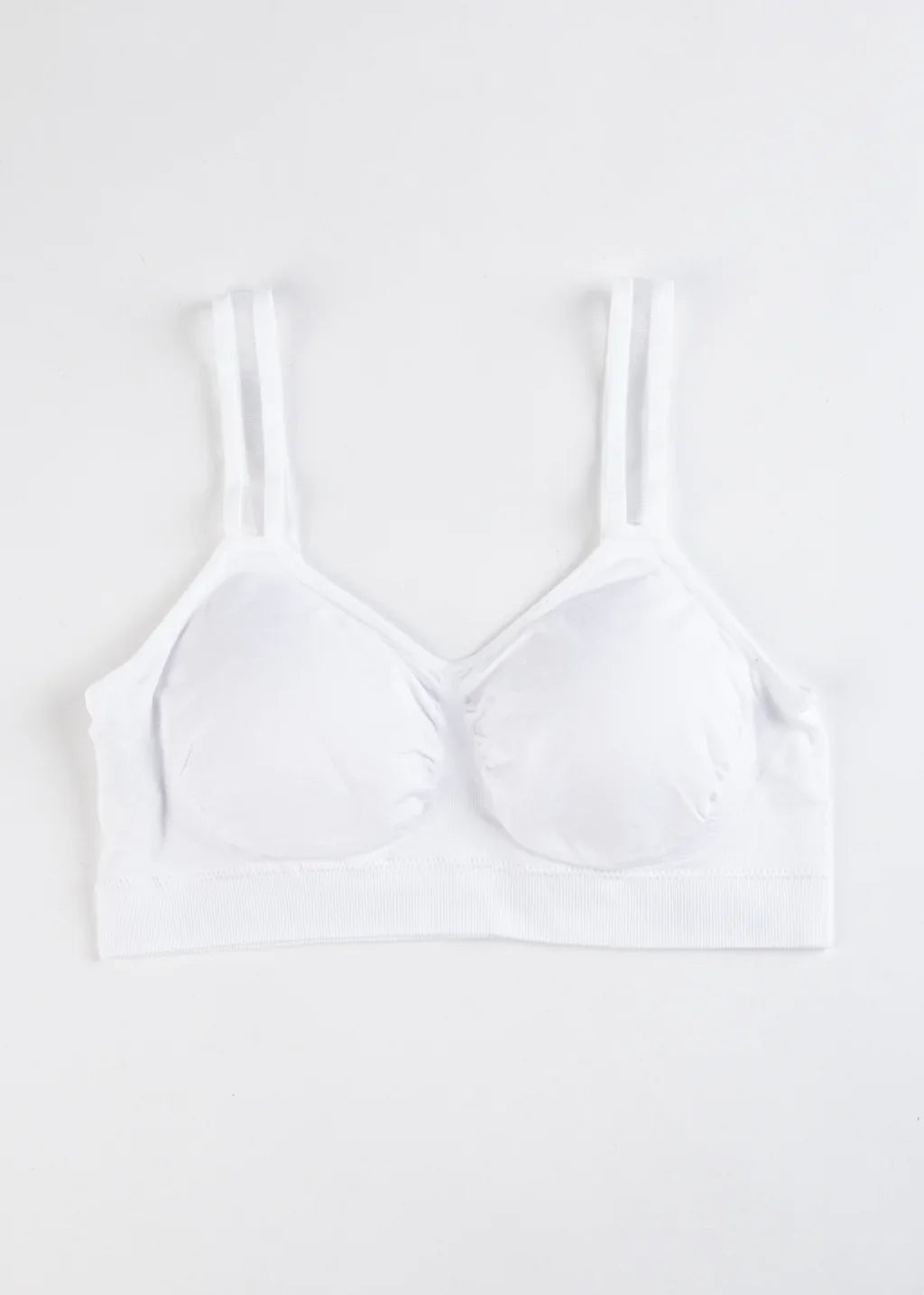 Sheer Strap Bralette in White