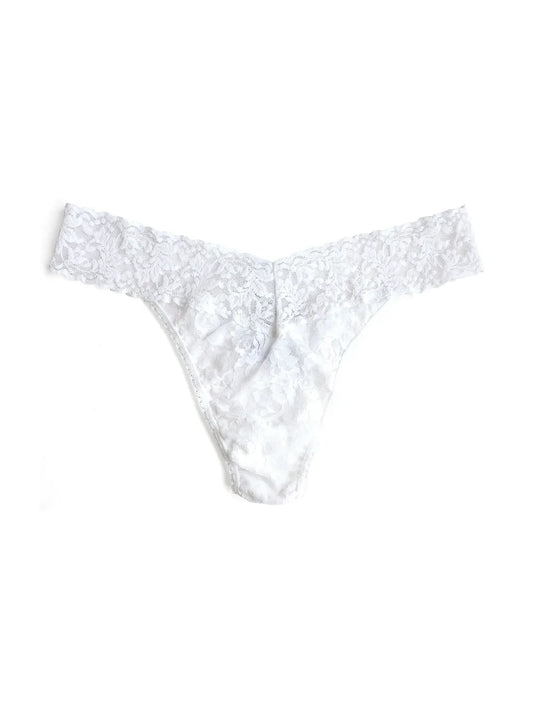 Signature Lace Original Thong in White
