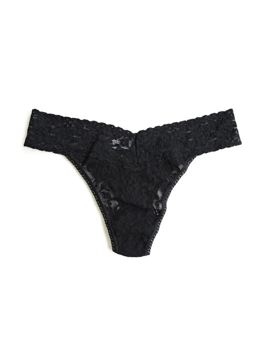 Signature Lace Original Thong in Black
