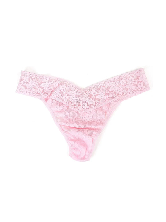 Signature Lace Original Thong in Bliss Pink