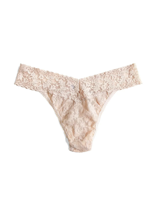 Signature Lace Original Thong in Chai