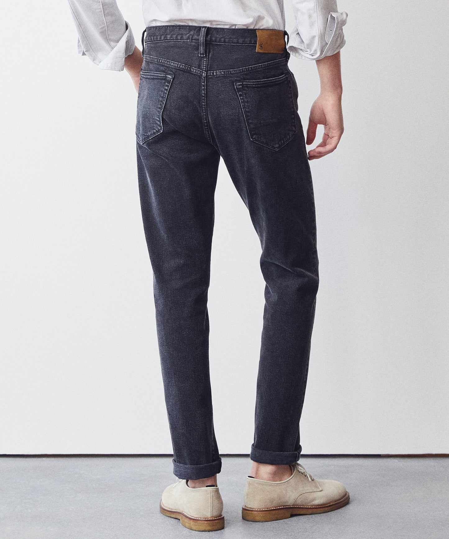 Slim Fit Selvedge Jean in Black Wash