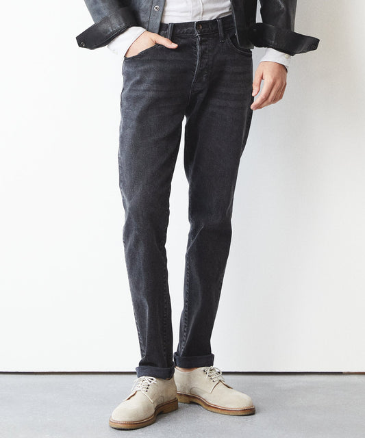 Slim Fit Selvedge Jean in Black Wash