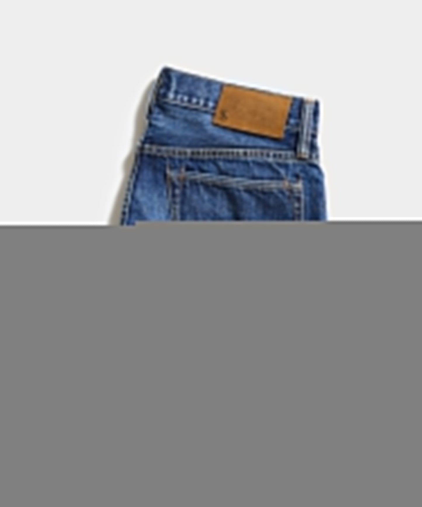 Straight Fit Selvedge Jean in Mid-Blue Wash
