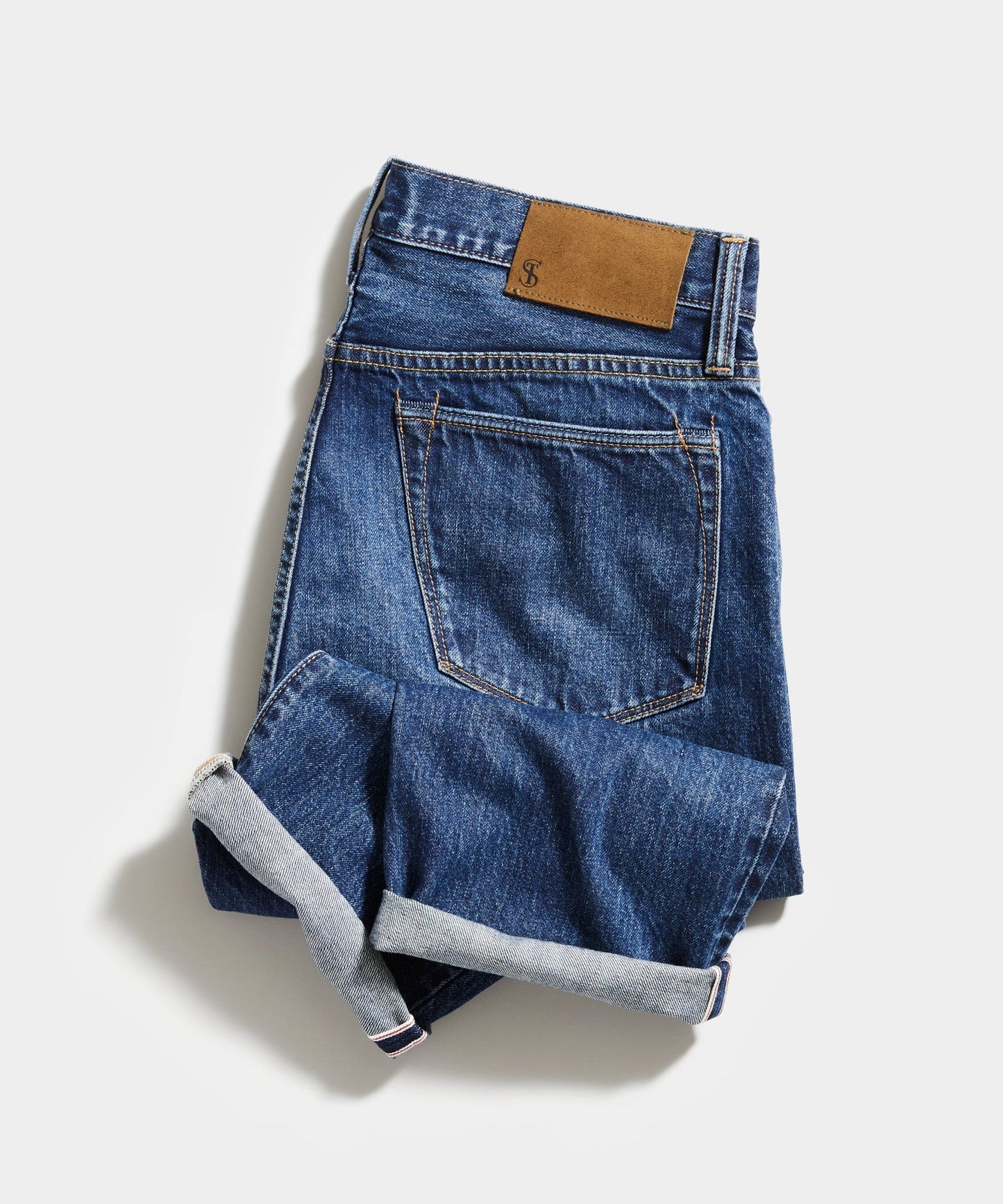 Straight Selvedge in Mid-Blue Wash