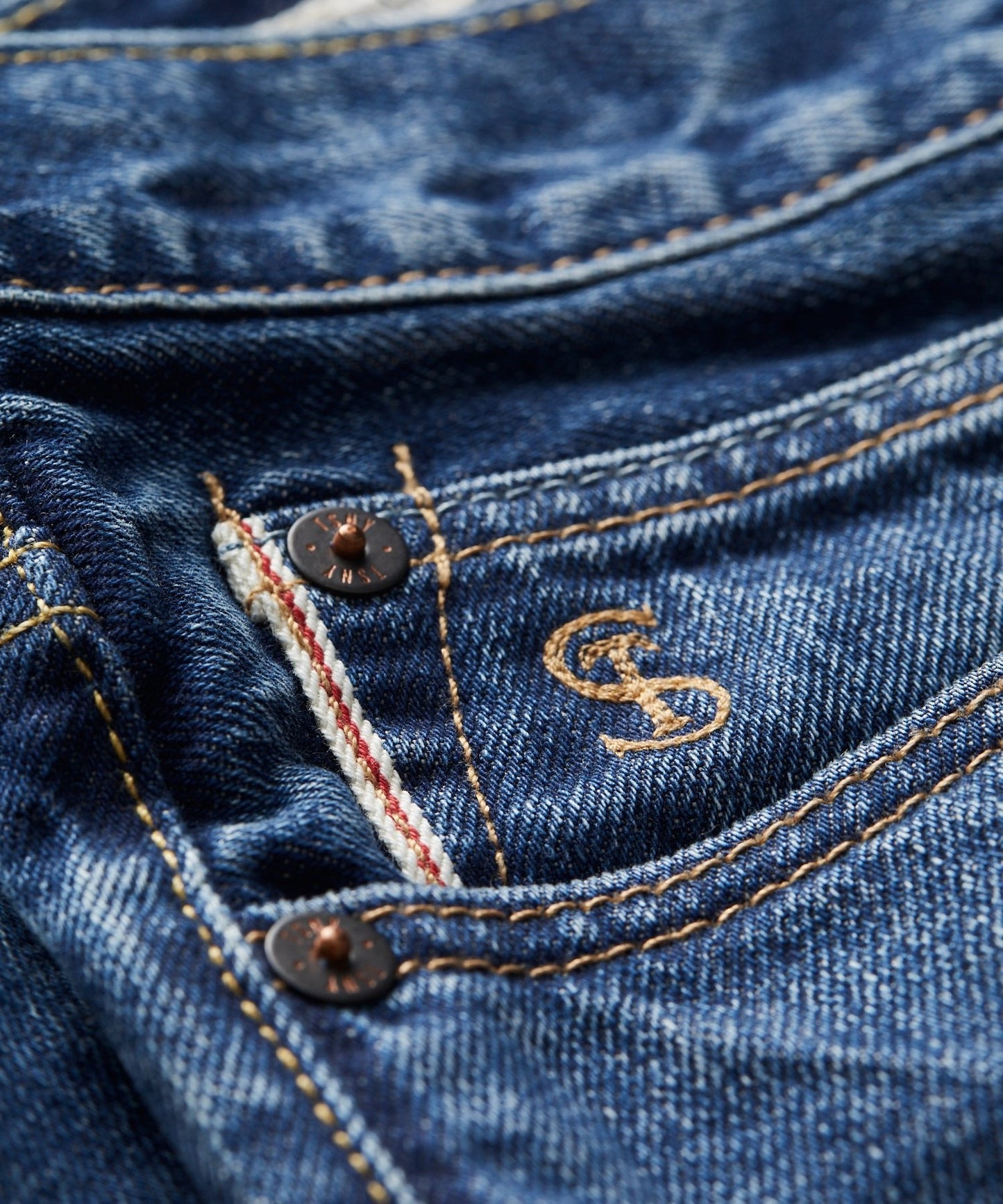 Straight Selvedge in Mid-Blue Wash